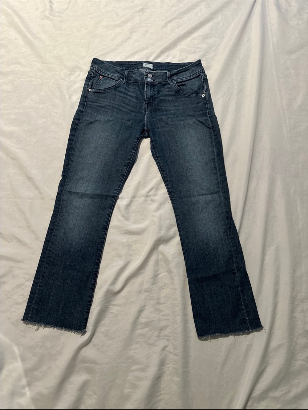 Hudson Beth Baby Boot Raw Hem Jeans Sz 31
